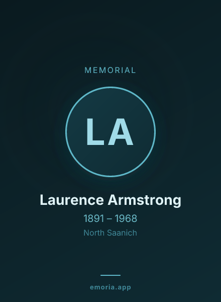 Memorial portrait of Laurence Armstrong
