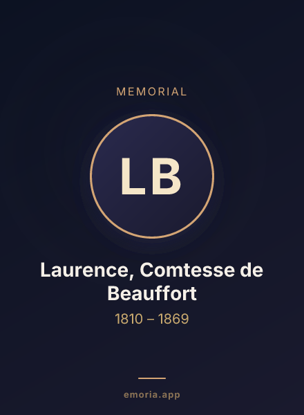 Memorial portrait of Laurence, Comtesse de Beauffort