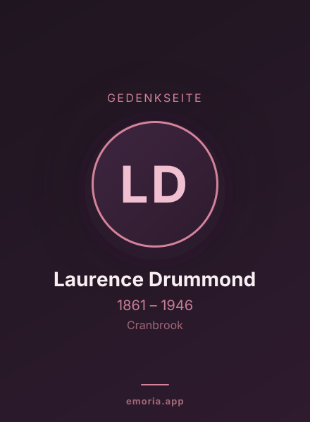 Gedenkportrait von Laurence Drummond