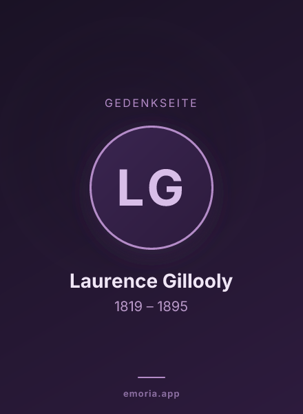 Gedenkportrait von Laurence Gillooly