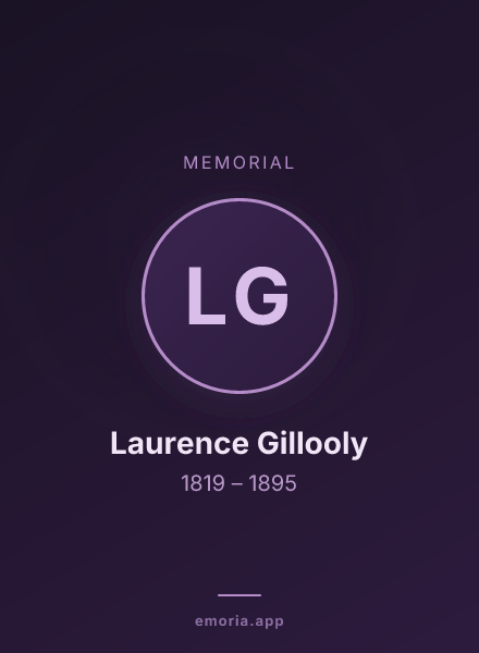 Memorial portrait of Laurence Gillooly
