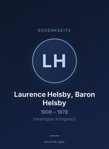 Gedenkportrait von Laurence Helsby, Baron Helsby
