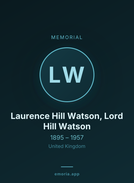 Memorial portrait of Laurence Hill Watson, Lord Hill Watson
