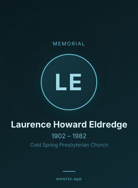 Memorial portrait of Laurence Howard Eldredge
