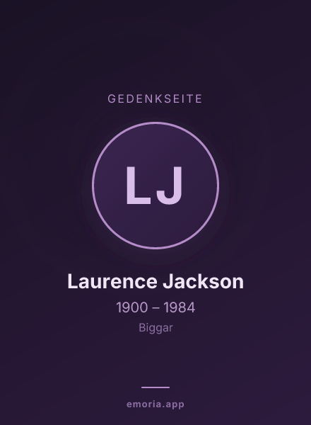 Gedenkportrait von Laurence Jackson