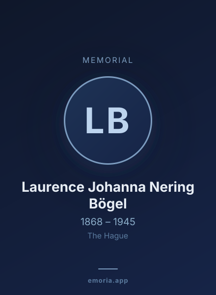Memorial portrait of Laurence Johanna Nering Bögel