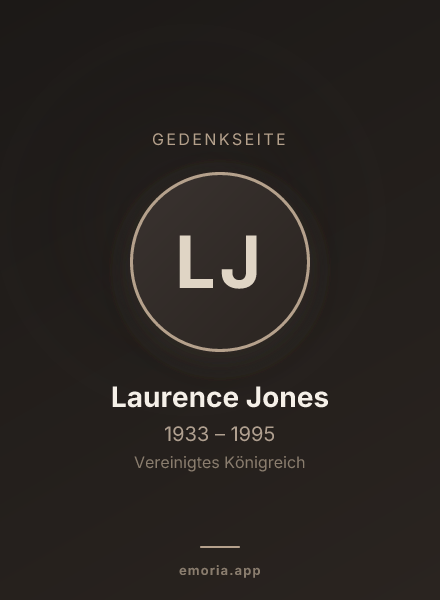 Gedenkportrait von Laurence Jones