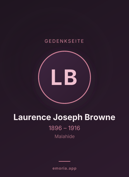 Gedenkportrait von Laurence Joseph Browne