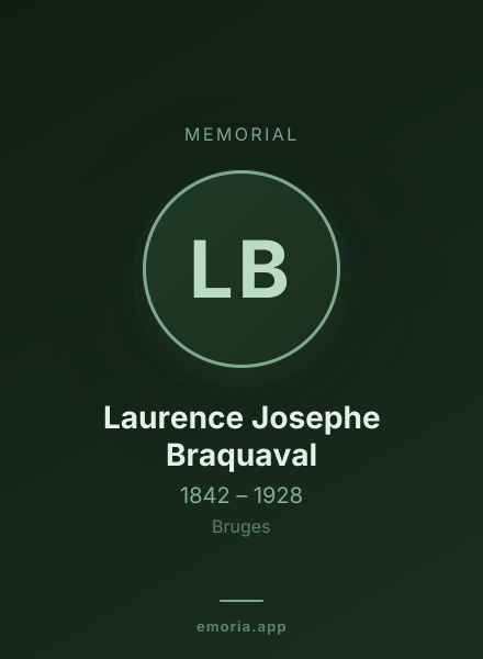 Memorial portrait of Laurence Josephe Braquaval