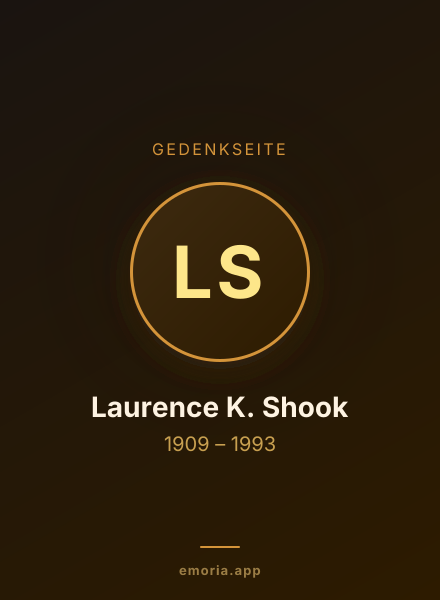 Gedenkportrait von Laurence K. Shook