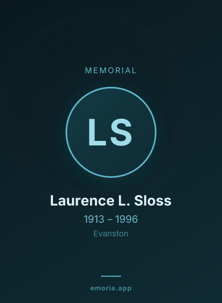 Memorial portrait of Laurence L. Sloss