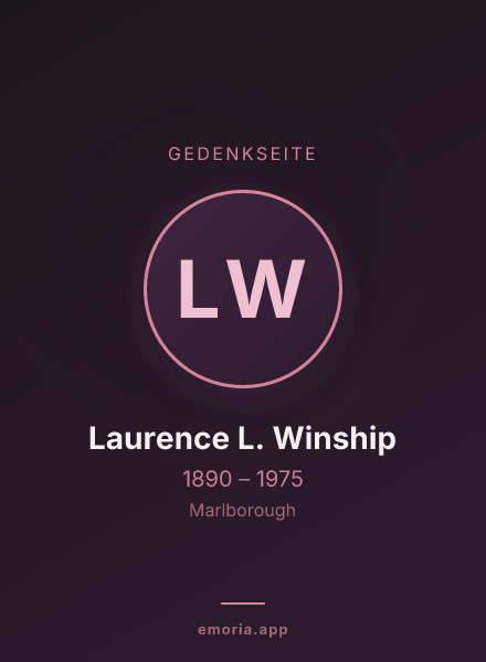 Gedenkportrait von Laurence L. Winship