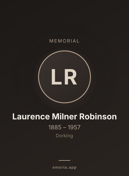 Memorial portrait of Laurence Milner Robinson