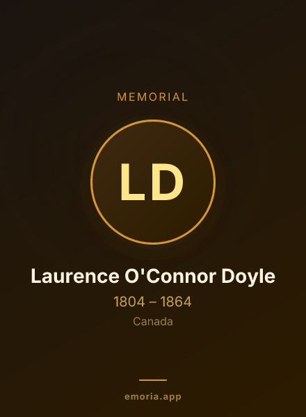 Memorial portrait of Laurence O'Connor Doyle