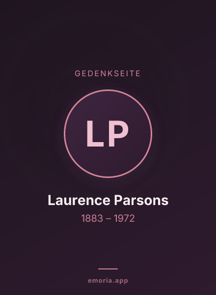 Gedenkportrait von Laurence Parsons