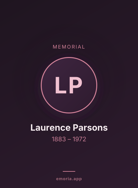 Memorial portrait of Laurence Parsons