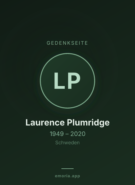 Gedenkportrait von Laurence Plumridge