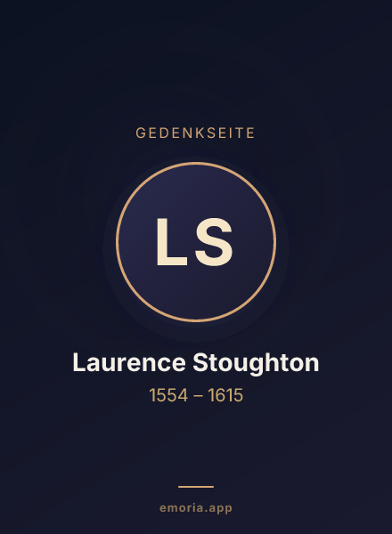 Gedenkportrait von Laurence Stoughton