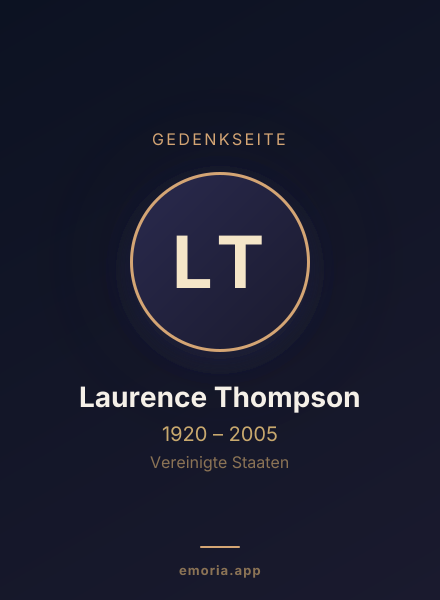 Gedenkportrait von Laurence Thompson
