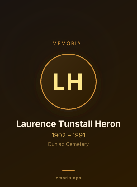 Memorial portrait of Laurence Tunstall Heron