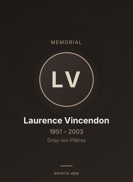 Memorial portrait of Laurence Vincendon
