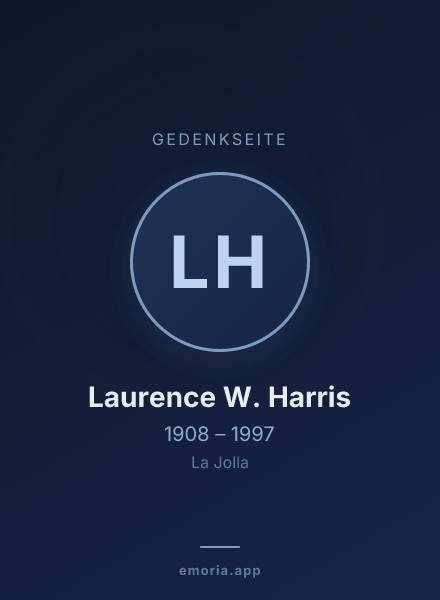 Gedenkportrait von Laurence W. Harris