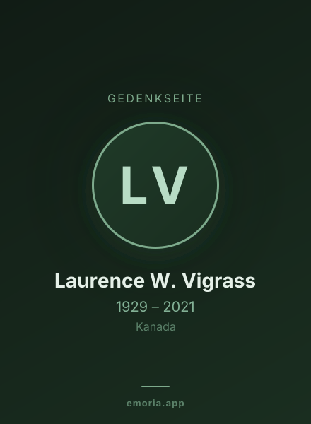 Gedenkportrait von Laurence W. Vigrass