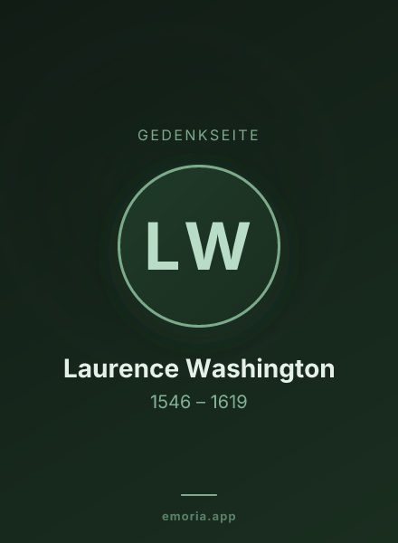 Gedenkportrait von Laurence Washington