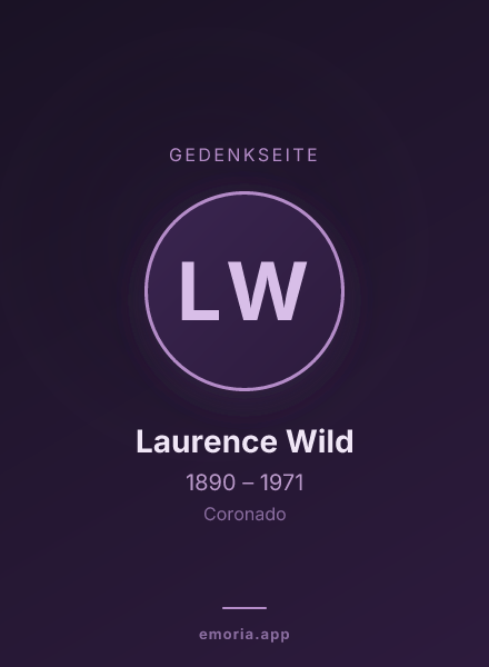 Gedenkportrait von Laurence Wild