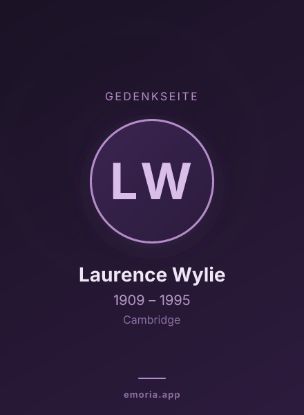 Gedenkportrait von Laurence Wylie