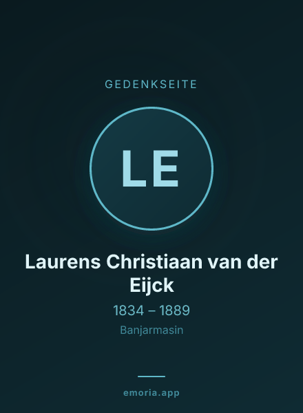 Gedenkportrait von Laurens Christiaan van der Eijck