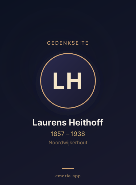 Gedenkportrait von Laurens Heithoff