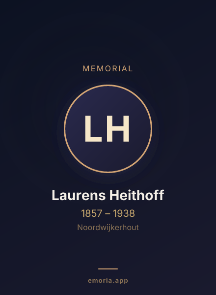 Memorial portrait of Laurens Heithoff