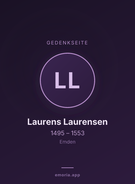 Gedenkportrait von Laurens Laurensen