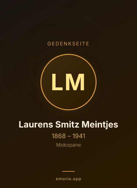 Gedenkportrait von Laurens Smitz Meintjes
