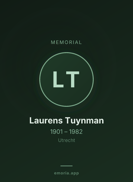 Memorial portrait of Laurens Tuynman