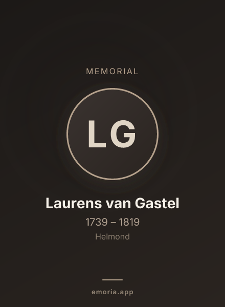 Memorial portrait of Laurens van Gastel