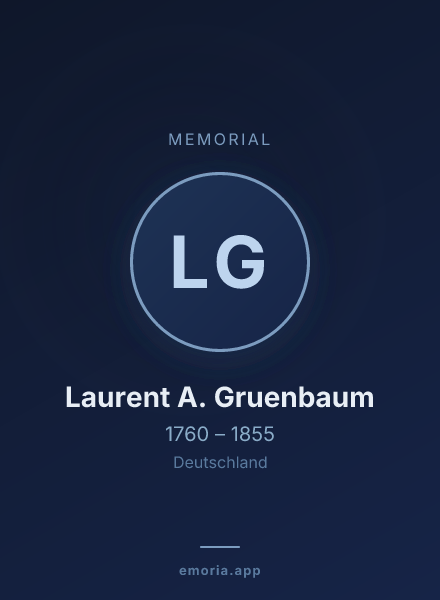 Memorial portrait of Laurent A. Gruenbaum