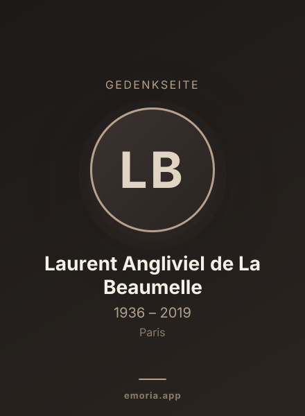 Gedenkportrait von Laurent Angliviel de La Beaumelle