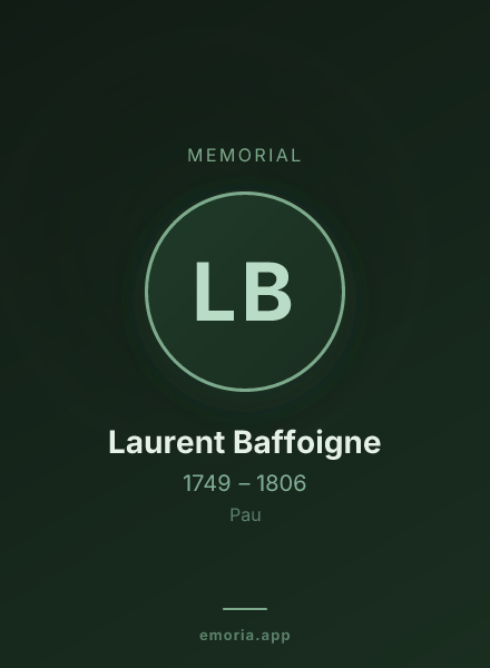 Memorial portrait of Laurent Baffoigne