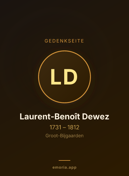 Gedenkportrait von Laurent-Benoît Dewez
