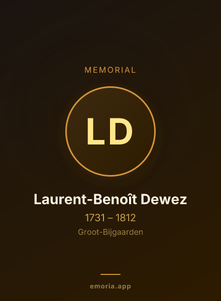 Memorial portrait of Laurent-Benoît Dewez