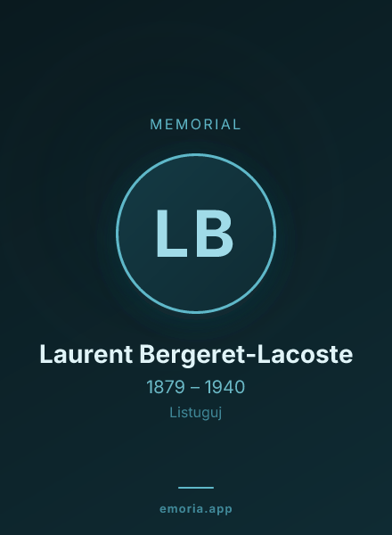 Memorial portrait of Laurent Bergeret-Lacoste