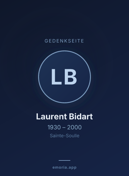 Gedenkportrait von Laurent Bidart