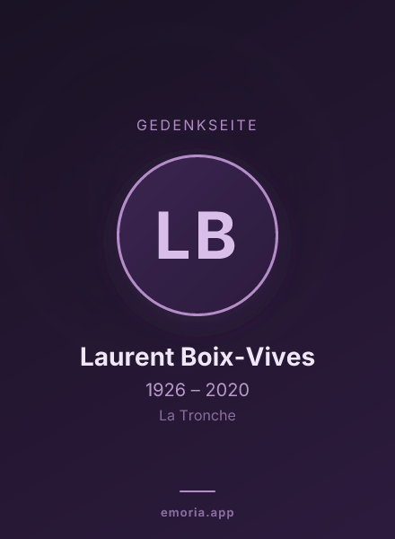 Gedenkportrait von Laurent Boix-Vives