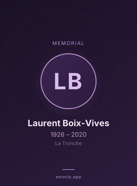 Memorial portrait of Laurent Boix-Vives