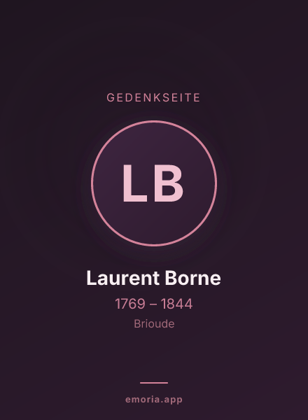 Gedenkportrait von Laurent Borne