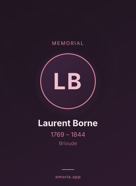 Memorial portrait of Laurent Borne