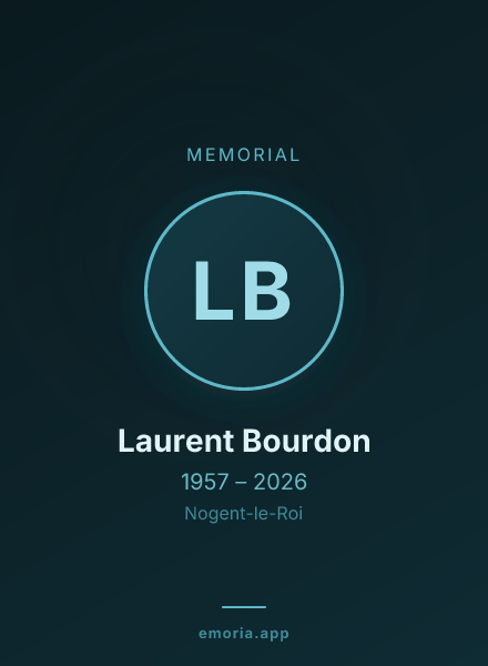 Memorial portrait of Laurent Bourdon