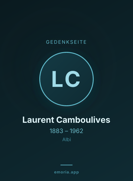 Gedenkportrait von Laurent Camboulives